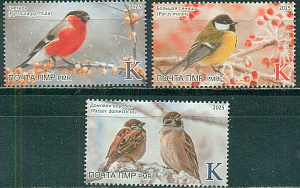 ПМР, 2025, Птицы, 3 марки ПМР, 2025, Птицы, 3 марки